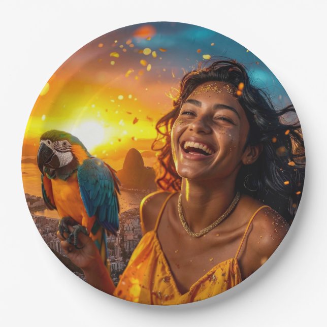 PRATO DE PAPEL CARNIVAL IN RIO (Frente)