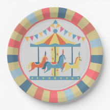 Carousel Circus Birthday Plates