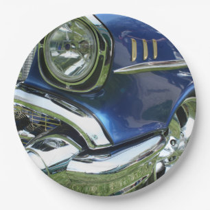 Prato De Papel Carro Antigo Chevy 1957 Azul