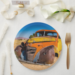 Prato De Papel Carro antigo e abandonado em Solitaire, Namíbia