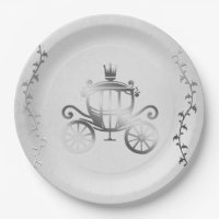 Carruagem Prata Elegante História Branca Real