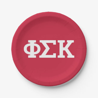 Prato De Papel Cartas Phi Sigma Kappa