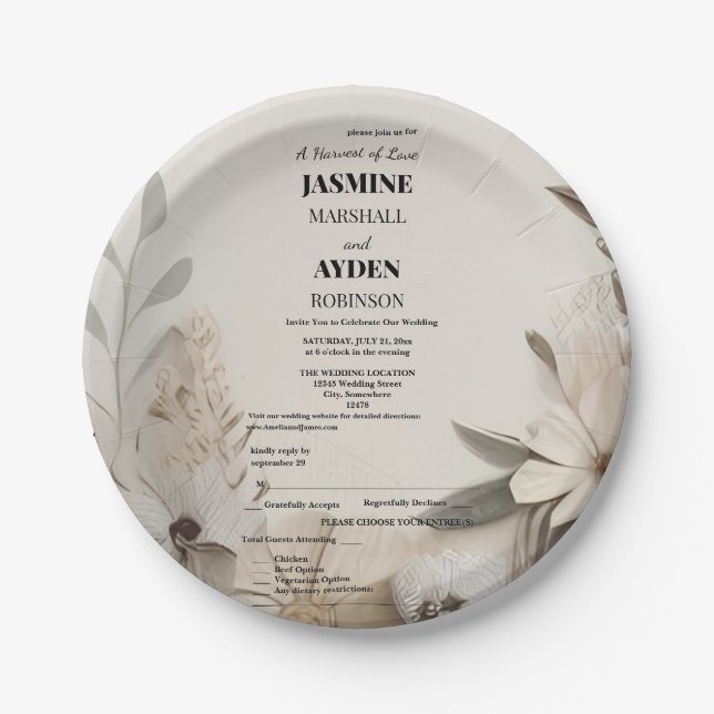 Prato De Papel Cartões de celebração de marco personalizáveis (Frente)