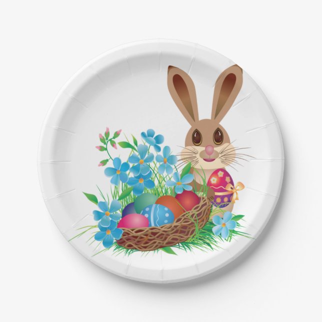 Prato De Papel Cartões de Reprodução de páscoas para Crianças (Frente)