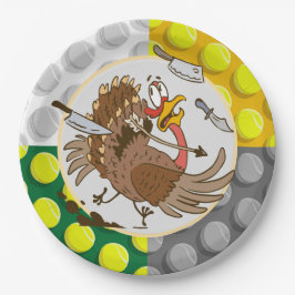 Prato De Papel Cartografia engraçada de Ação de Graças da tênis T