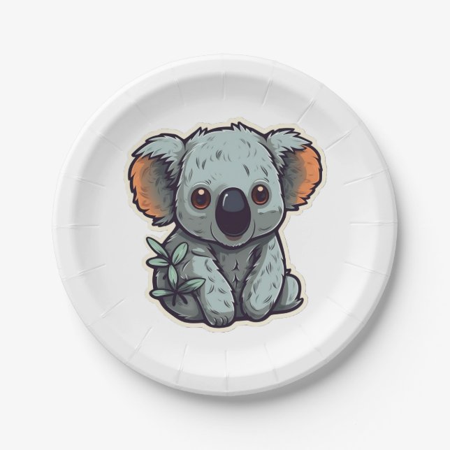 PRATO DE PAPEL CARTOON KOALA BEAR (Frente)