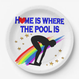 PRATO DE PAPEL CASA É ONDE ESTÁ A PISCINA PARA ESTE NADOR