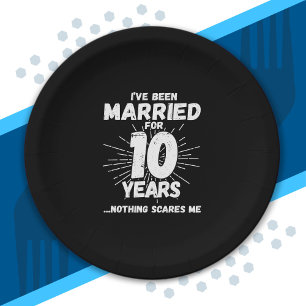 Prato De Papel Casais Casados 10 Anos - 10 Anos Engraçados