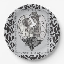 Casal de Esqueletos Dança de Casamento Gótico