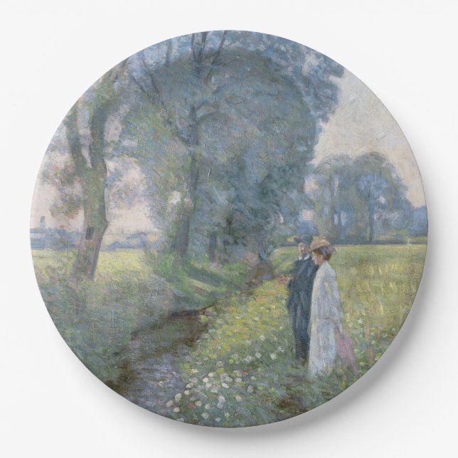 Prato De Papel Casal Noivo (Casamento e Matrimônio) (Noivado) (Frente)