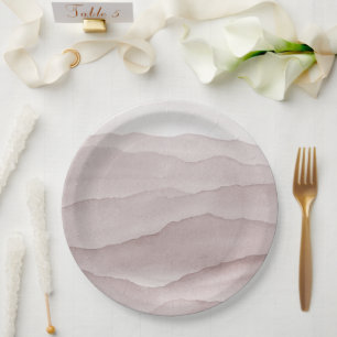 Prato De Papel casamento abstrato poeirento rosa