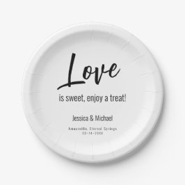 Prato De Papel 💍 Casamento Amor Minimalista Elegante