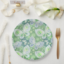 Prato De Papel Casamento/chá de borboletas de papel