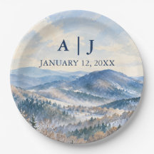 Casamento com Aquarela Personalizada de Inverno na
