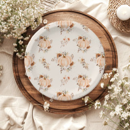 Prato de Papel Casamento de Abóbora de Se Apaixona