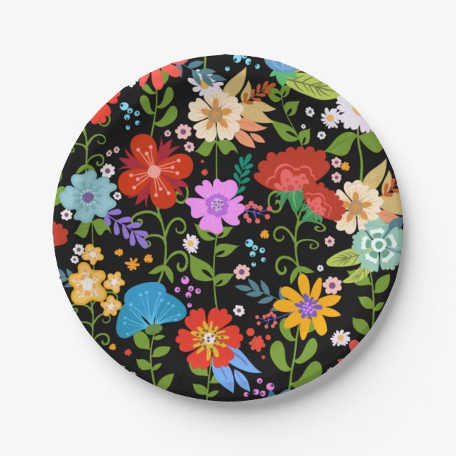 Prato De Papel Casamento de Arte Popular Mexicana (Frente)