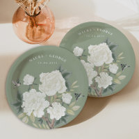 Casamento de aves florais verdes da Elegante Chino