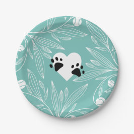 Prato De Papel Casamento de Cachorro Amor de Filhote