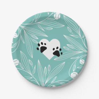 Prato De Papel Casamento de Cachorro Amor de Filhote