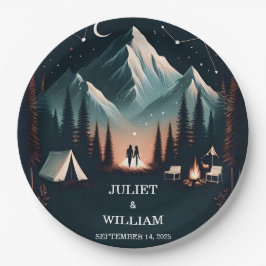 Prato De Papel Casamento de Campanha de Incêndio em Árvore da Mad