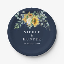 Casamento de eucalipto de girassol de aquarela