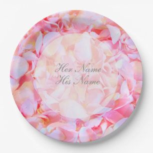 Prato De Papel Casamento de Flores de Cereja-Pink