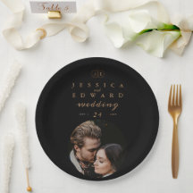 Casamento de Fotografias Douradas do Monograma Pre