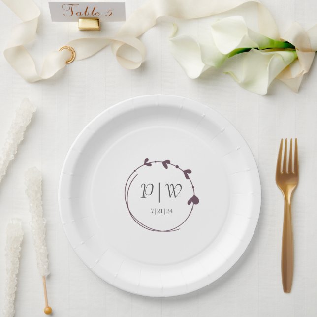 Prato De Papel Casamento de Glóbulos Simples (Casamento)