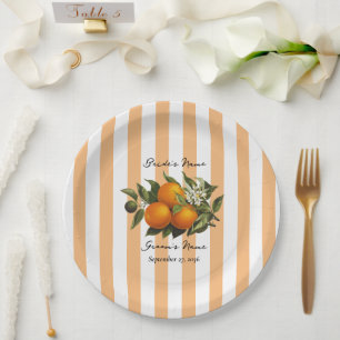 Prato De Papel Casamento de Limão Siciliano Mediterrâneo Italiano