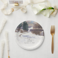 Casamento de Paisagem de Inverno de Aquarela