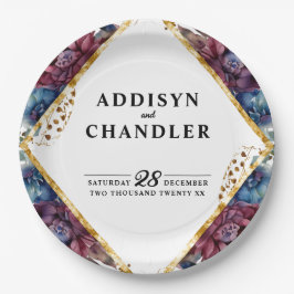 Prato De Papel Casamento de Pena de Morte em Tonelada de Jewel