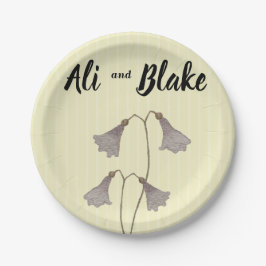 Prato De Papel Casamento de Watercolor Wildflower