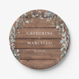 Prato De Papel Casamento em Cascata Floral de Madeira Selvagens R