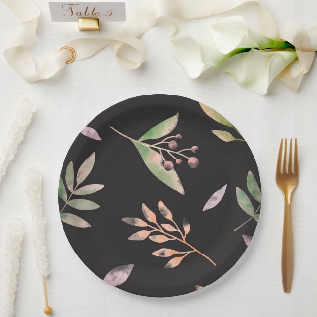 Prato De Papel Casamento floral/chá em papel (Casamento)