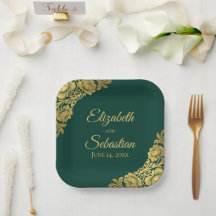Casamento Floral Dourado Elegante