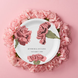 Prato De Papel Casamento Floral Moderno Luxe-Crônica