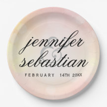 Casamento Glamorous Pink Bokeh Luz monograma