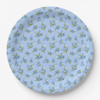 Prato de Papel Casamento Grandmillennial Azul