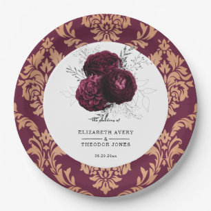 Prato De Papel Casamento Personalizado Floral Napkins