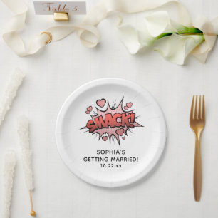 Prato De Papel Casamento Retroativo do Chá de panela Engraçado
