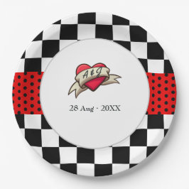 Prato De Papel Casamento Rockabilly