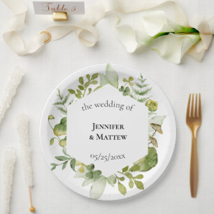 Prato De Papel Casamento Romântico da Flor de Campo
