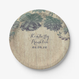 Prato De Papel Casamento Rustic Country Succulents Wreath