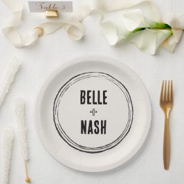 Prato De Papel Casamento Rústico Boho em Celeiro