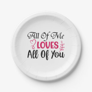 Prato De Papel Casamento Todo o Meu Amor Ama Todo o Seu