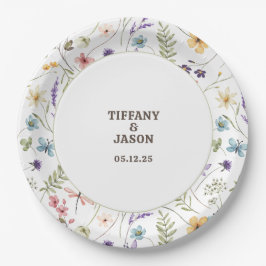 Prato De Papel Casamento Único de Cachorro Selvagem