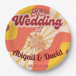 Prato De Papel Casamento vintage de Vibes Retroativas