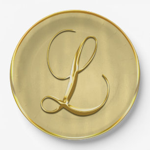 Prato De Papel Casamentos de Monogramas Personalizados de Casamen