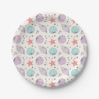 Casca de Seashell Cute Shellebrate Placa de Papel