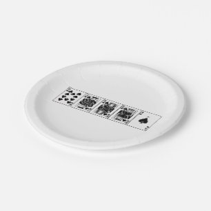 Prato De Papel Casino Night Poker Royal Hetero Flush Spades